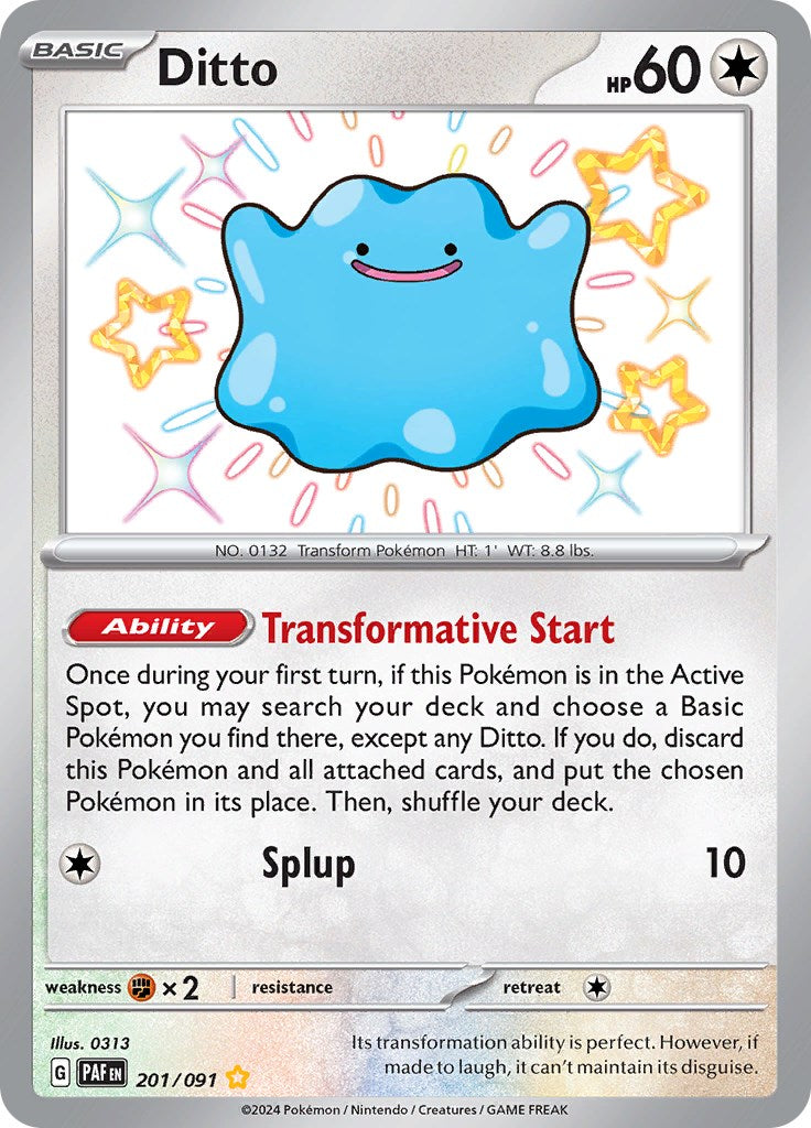 Ditto (201/091) [Scarlet & Violet: Paldean Fates] | Card Merchant Takapuna