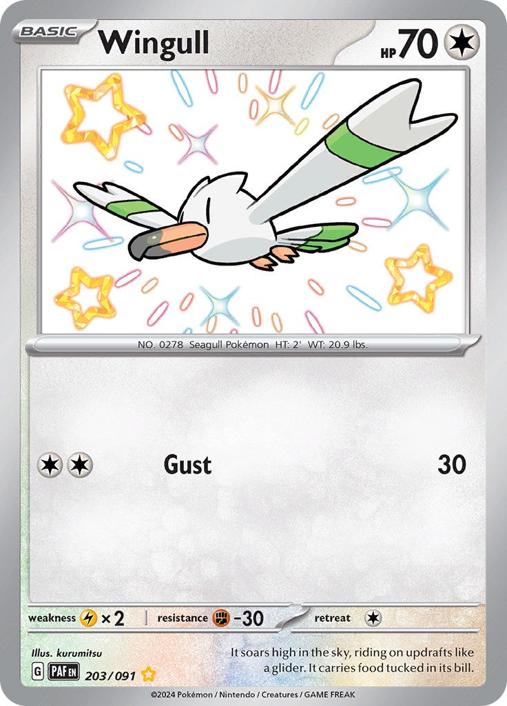 Wingull (203/091) [Scarlet & Violet: Paldean Fates] | Card Merchant Takapuna