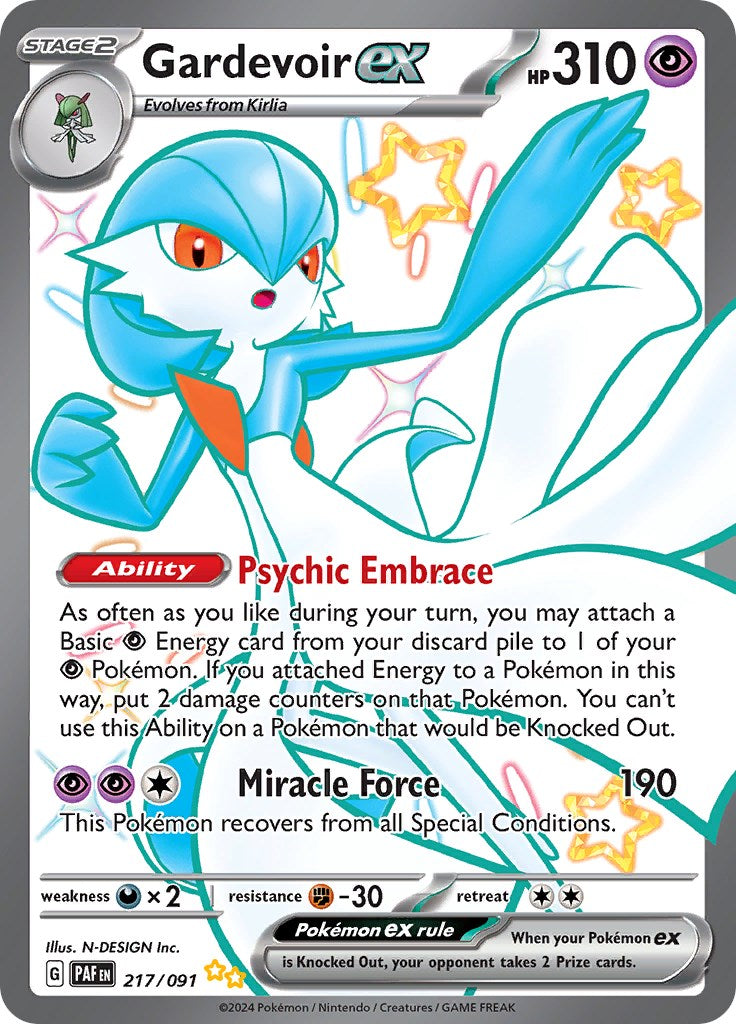 Gardevoir ex (217/091) [Scarlet & Violet: Paldean Fates] | Card Merchant Takapuna