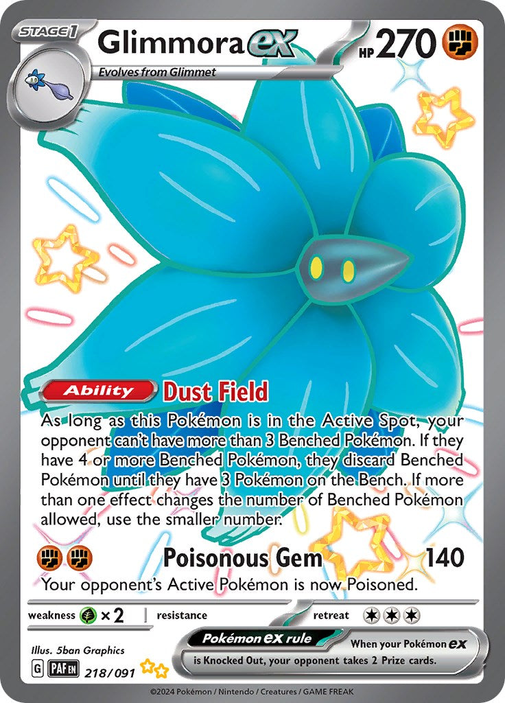 Glimmora ex (218/091) [Scarlet & Violet: Paldean Fates] | Card Merchant Takapuna