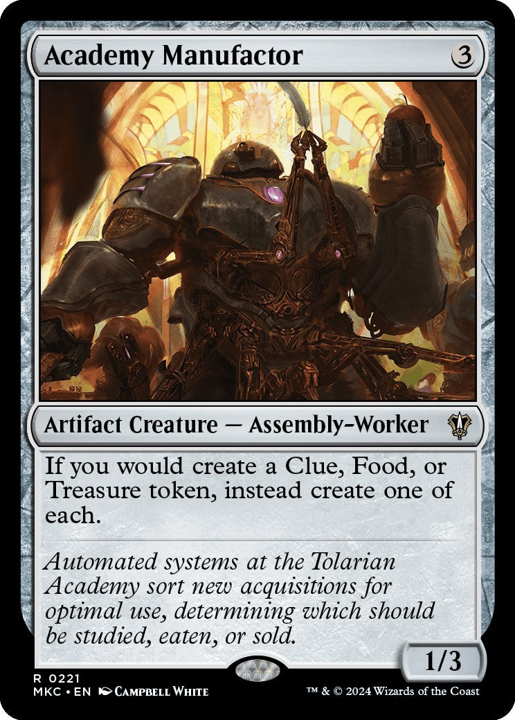 Academy Manufactor [Murders at Karlov Manor Commander] | Card Merchant Takapuna