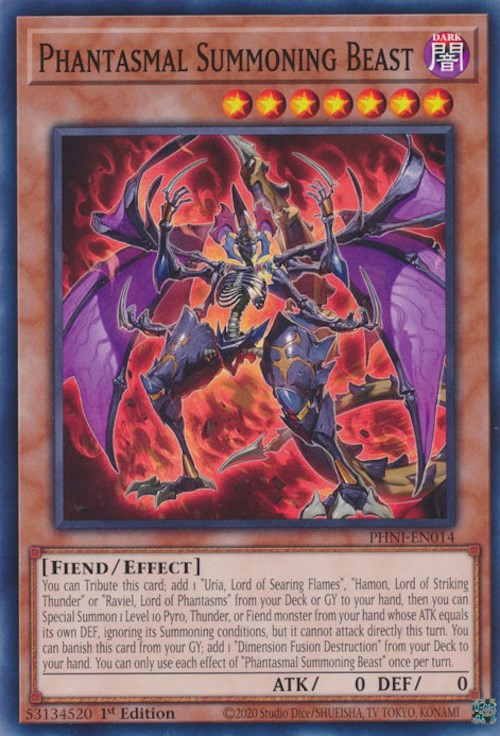 Phantasmal Summoning Beast [PHNI-EN014] Common | Card Merchant Takapuna