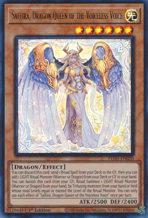 Saffira, Dragon Queen of the Voiceless Voice [PHNI-EN020] Ultra Rare | Card Merchant Takapuna