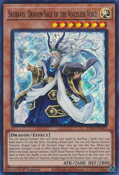 Sauravis, Dragon Sage of the Voiceless Voice [PHNI-EN021] Super Rare | Card Merchant Takapuna