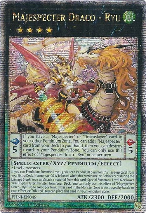 Majespecter Draco - Ryu [PHNI-EN049] Quarter Century Secret Rare | Card Merchant Takapuna