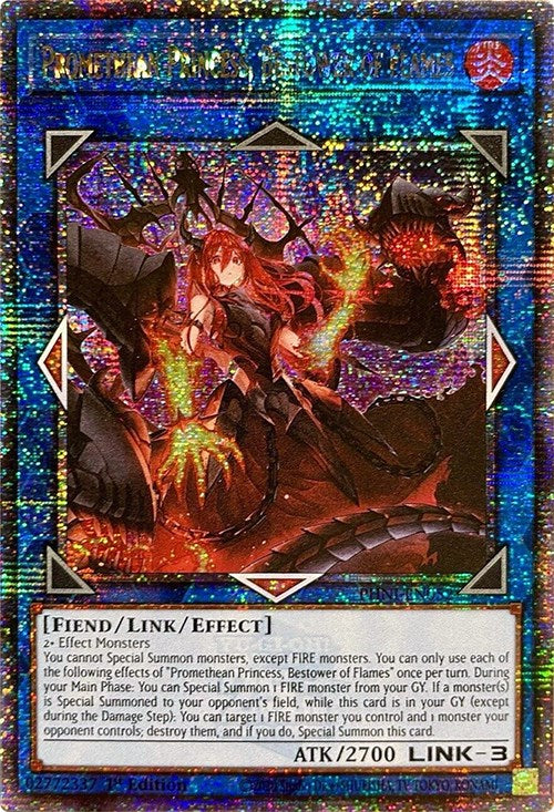 Promethean Princess, Bestower of Flames [PHNI-EN052] Quarter Century Secret Rare | Card Merchant Takapuna