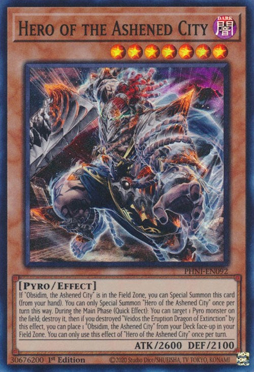 Hero of the Ashened City [PHNI-EN092] Super Rare | Card Merchant Takapuna