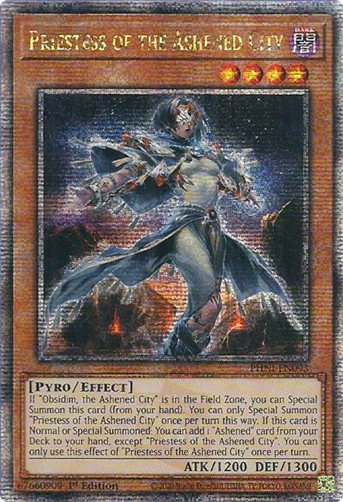 Priestess of the Ashened City [PHNI-EN093] Quarter Century Secret Rare | Card Merchant Takapuna