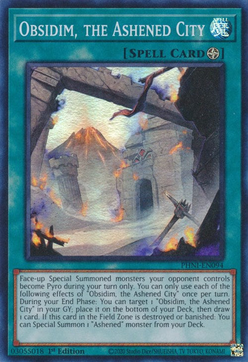 Obsidim, the Ashened City [PHNI-EN094] Super Rare | Card Merchant Takapuna