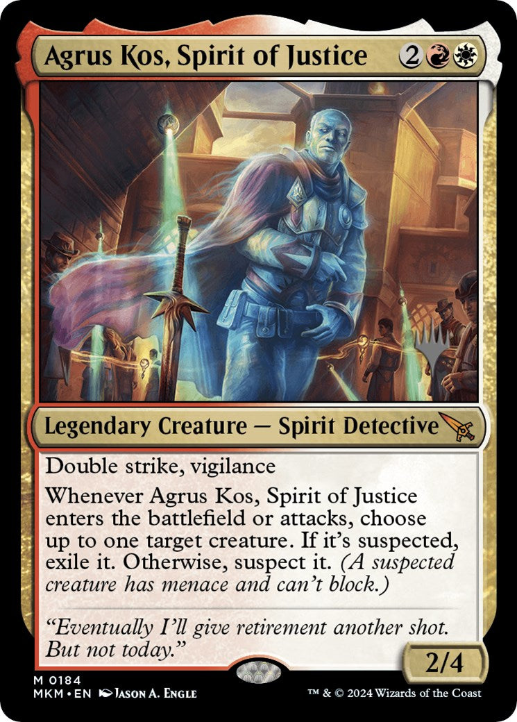 Agrus Kos, Spirit of Justice (Promo Pack) [Murders at Karlov Manor Promos] | Card Merchant Takapuna