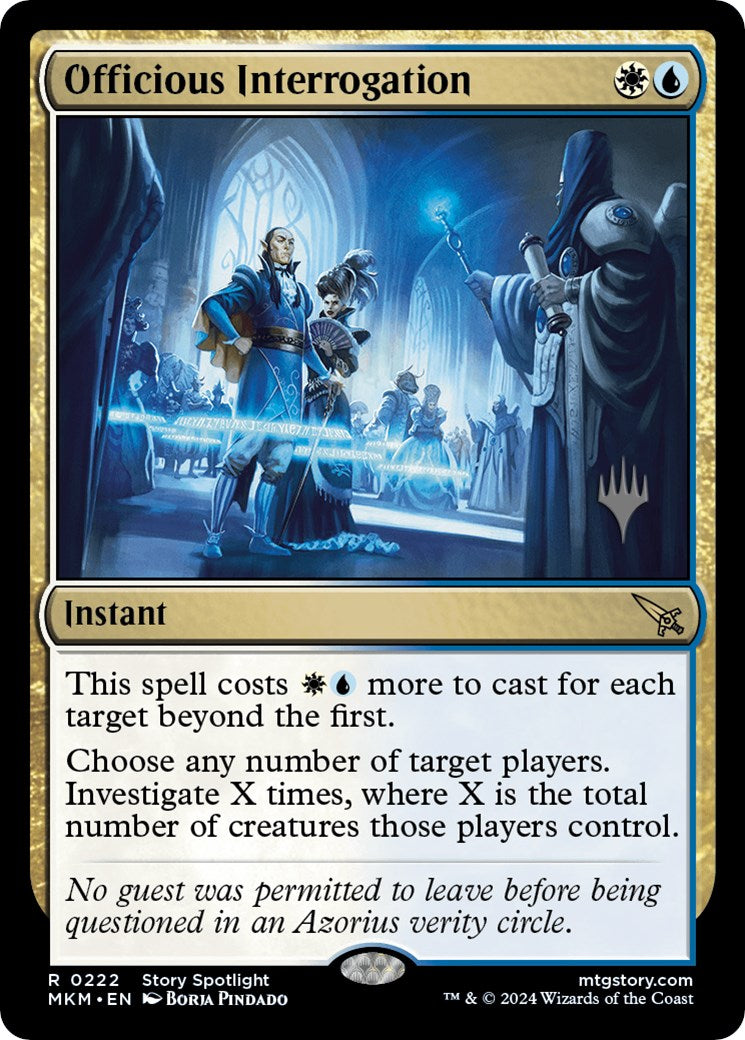 Officious Interrogation (Promo Pack) [Murders at Karlov Manor Promos] | Card Merchant Takapuna