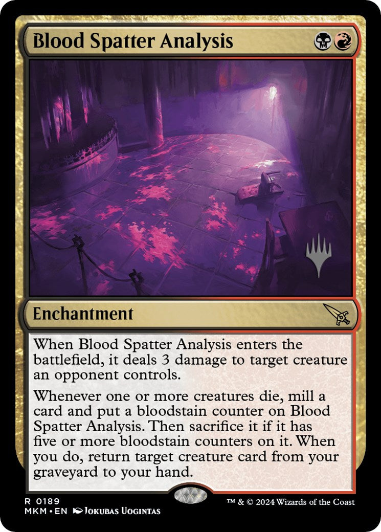 Blood Spatter Analysis (Promo Pack) [Murders at Karlov Manor Promos] | Card Merchant Takapuna