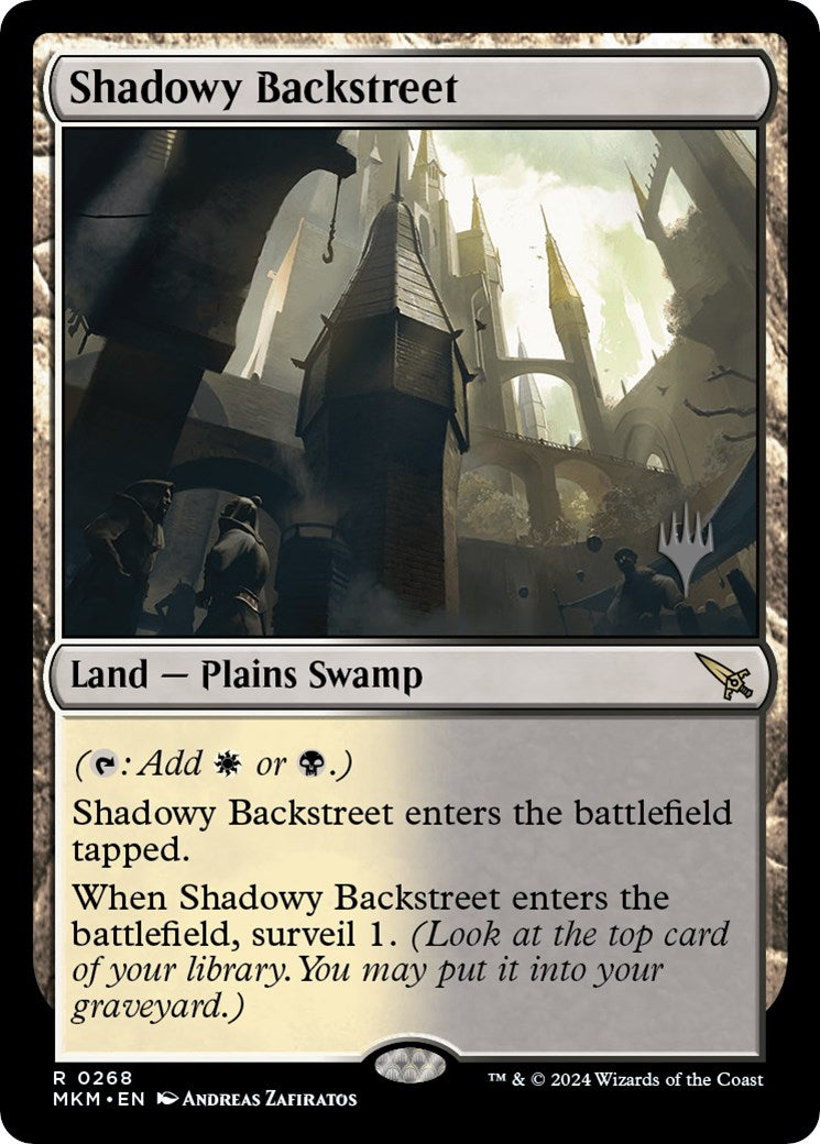 Shadowy Backstreet (Promo Pack) [Murders at Karlov Manor Promos] | Card Merchant Takapuna