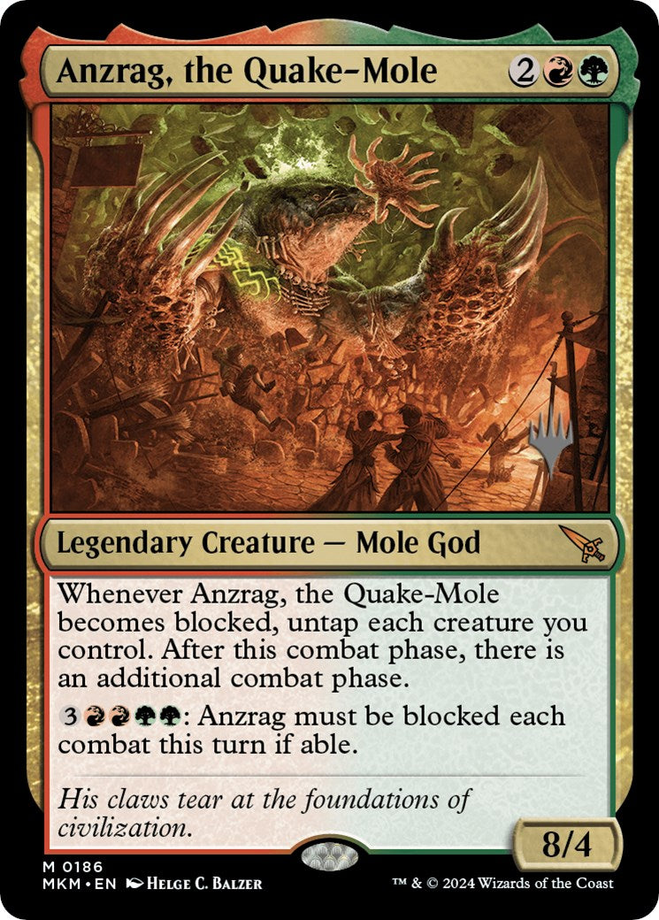 Anzrag, the Quake-Mole (Promo Pack) [Murders at Karlov Manor Promos] | Card Merchant Takapuna