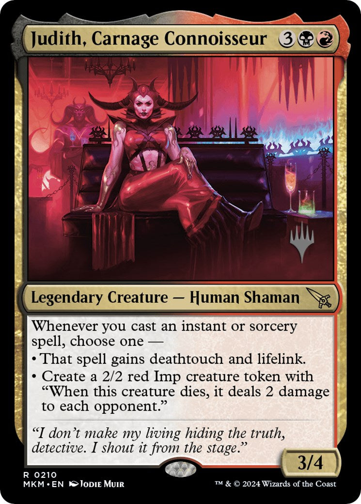 Judith, Carnage Connoisseur (Promo Pack) [Murders at Karlov Manor Promos] | Card Merchant Takapuna