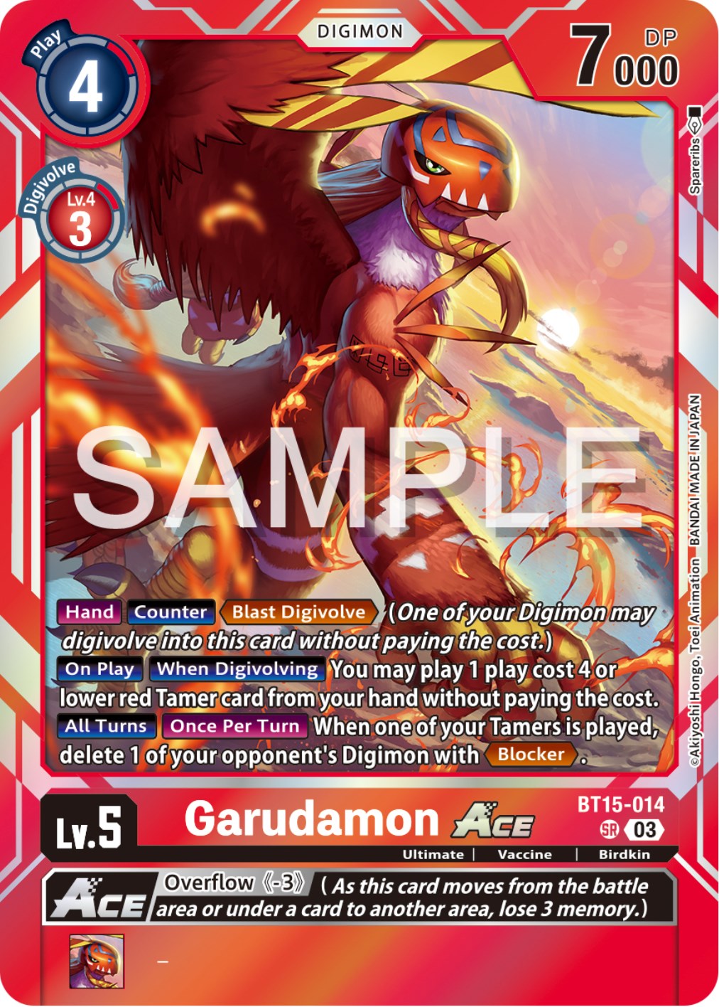 Garudamon Ace [BT15-014] [Exceed Apocalypse] | Card Merchant Takapuna