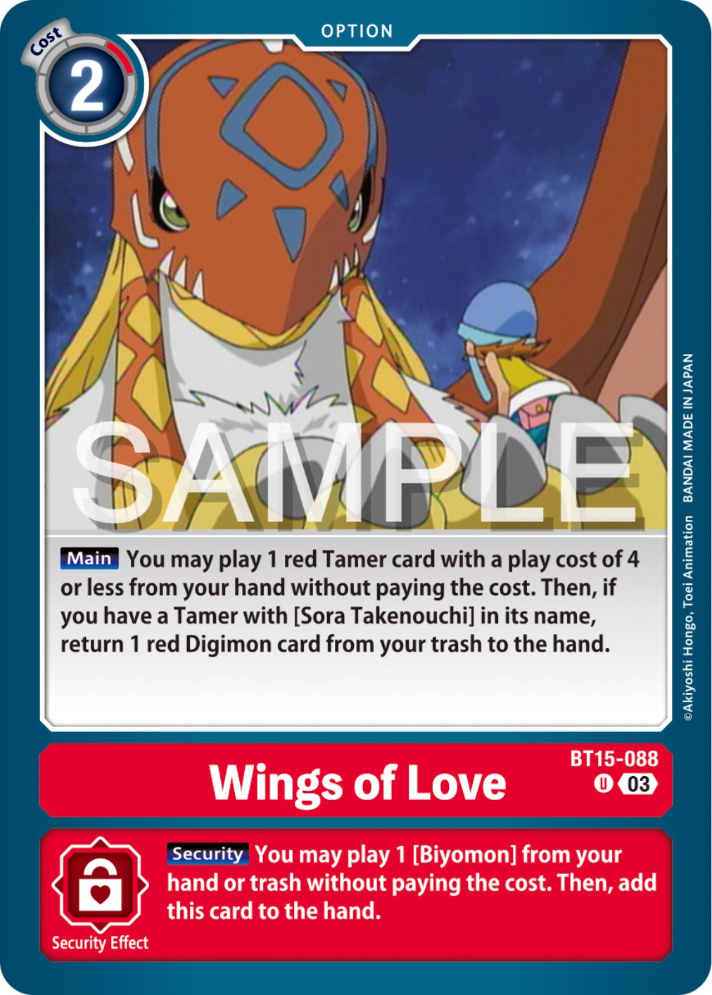 Wings of love [BT15-088] [Exceed Apocalypse] | Card Merchant Takapuna