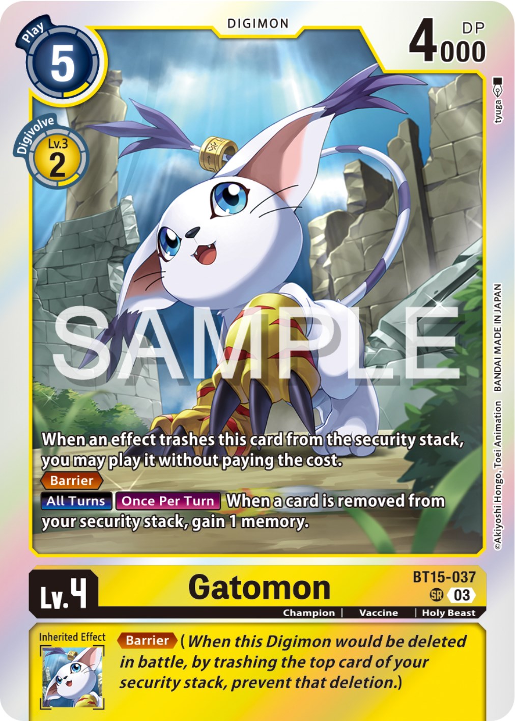 Gatomon [BT15-037] [Exceed Apocalypse] | Card Merchant Takapuna