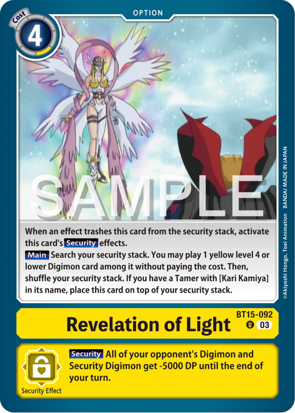 Revelation of Light [BT15-092] [Exceed Apocalypse] | Card Merchant Takapuna