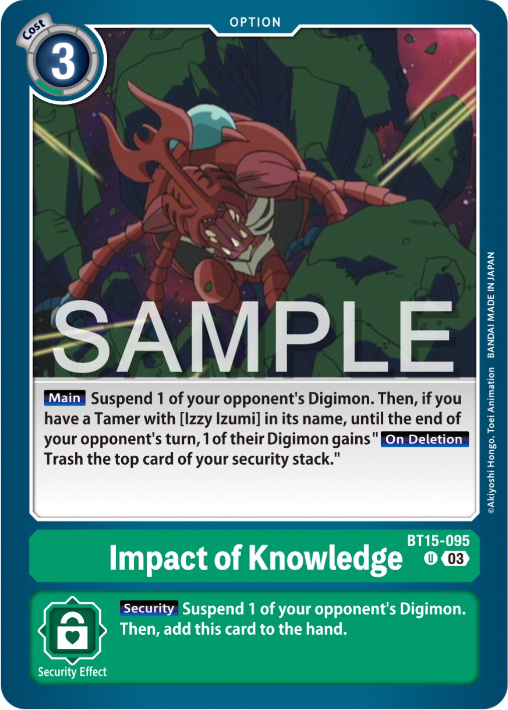 Impact of Knowledge [BT15-095] [Exceed Apocalypse] | Card Merchant Takapuna