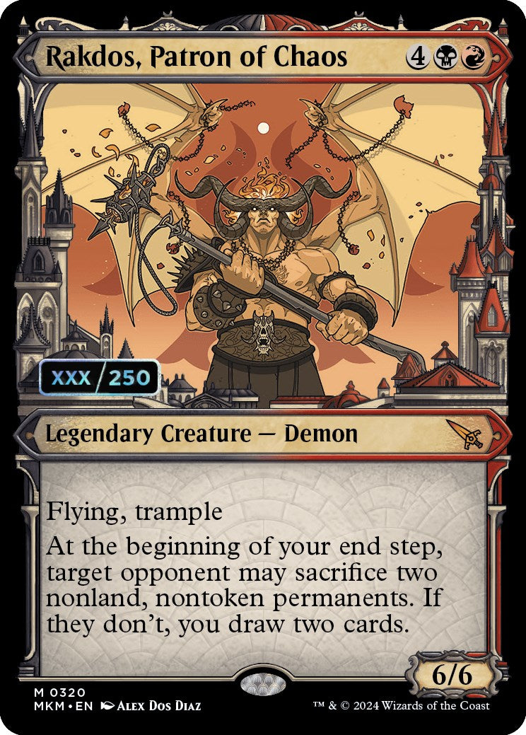 Rakdos, Patron of Chaos (Serialized) [Murders at Karlov Manor] | Card Merchant Takapuna