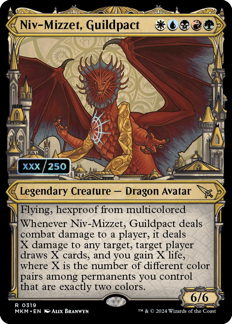 Niv-Mizzet, Guildpact (Serialized) [Murders at Karlov Manor] | Card Merchant Takapuna