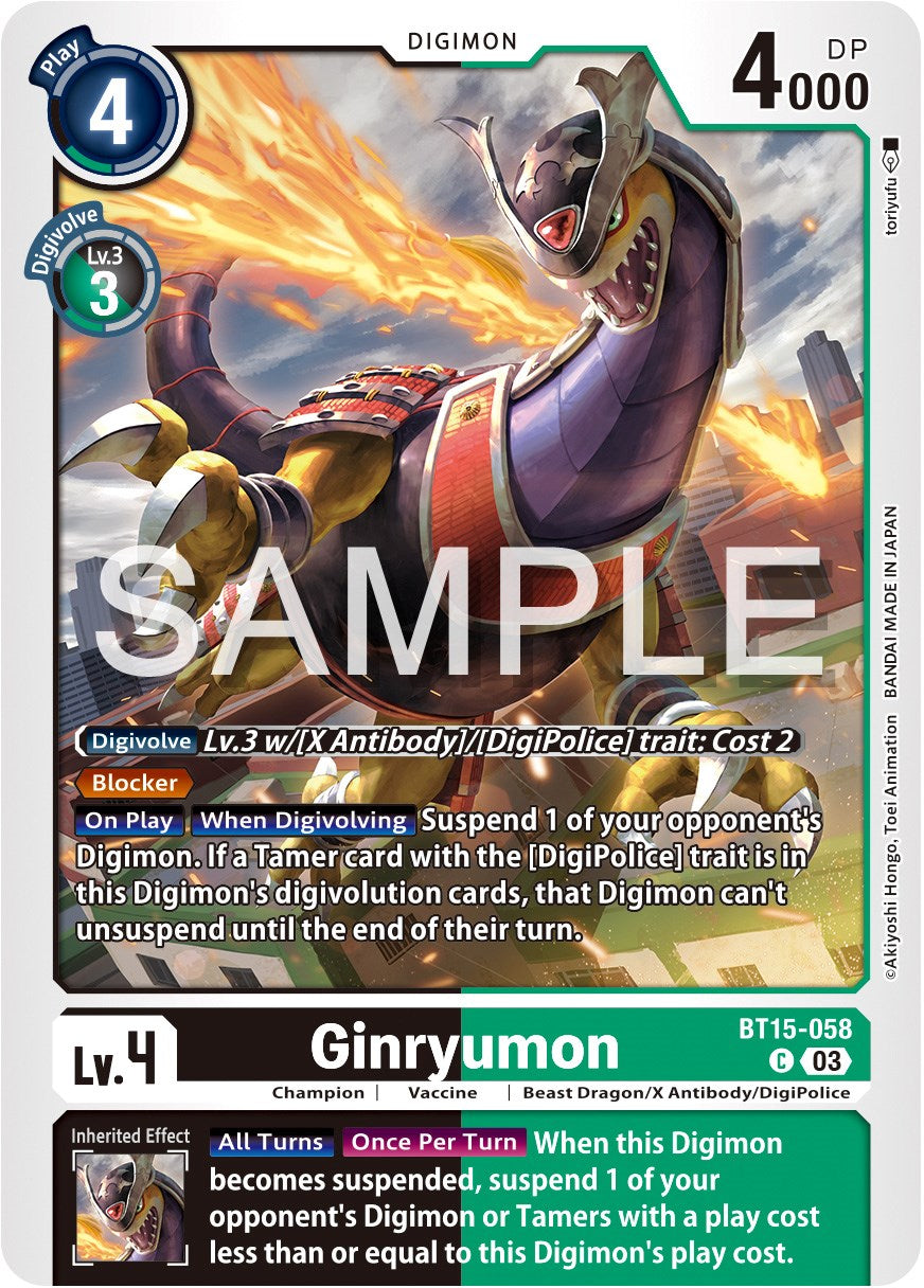 Ginryumon [BT15-058] [Exceed Apocalypse] | Card Merchant Takapuna