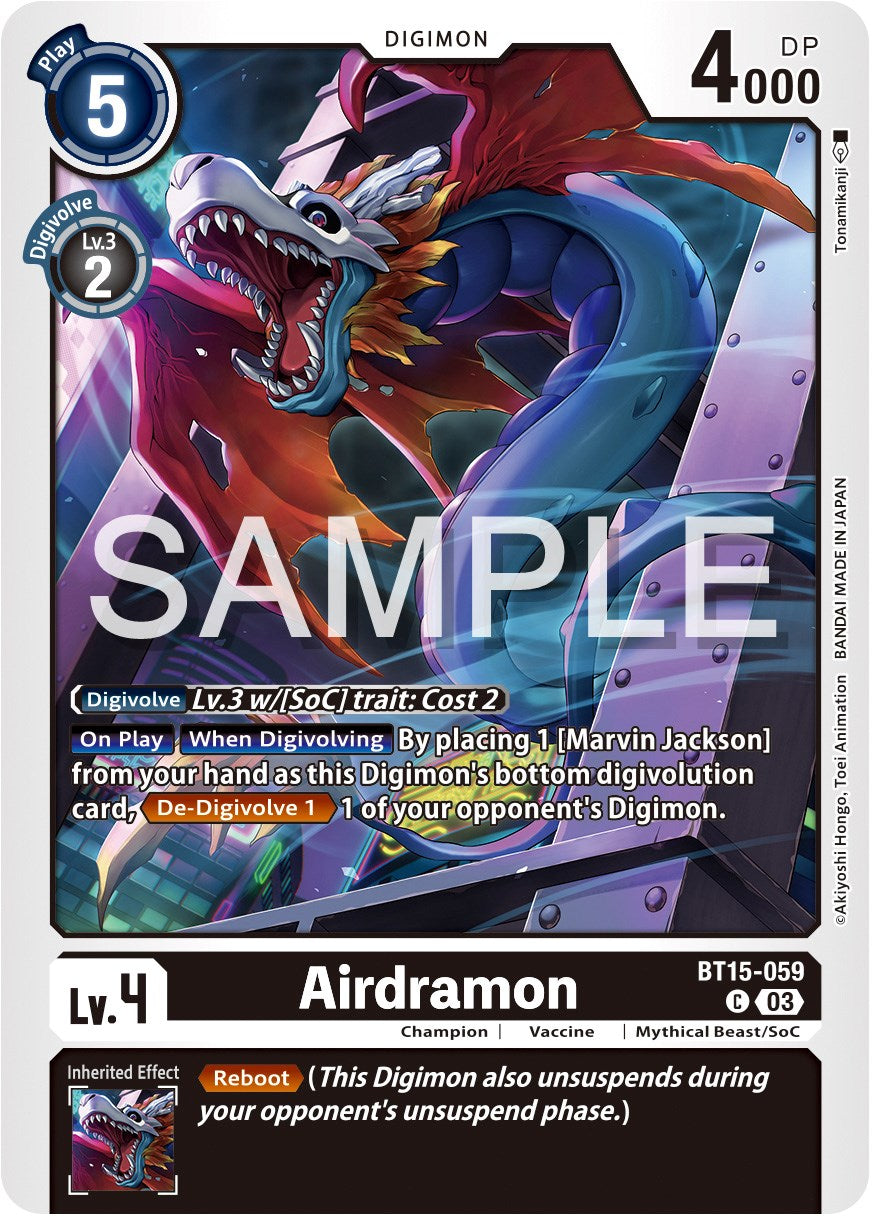 Airdramon [BT15-059] [Exceed Apocalypse] | Card Merchant Takapuna