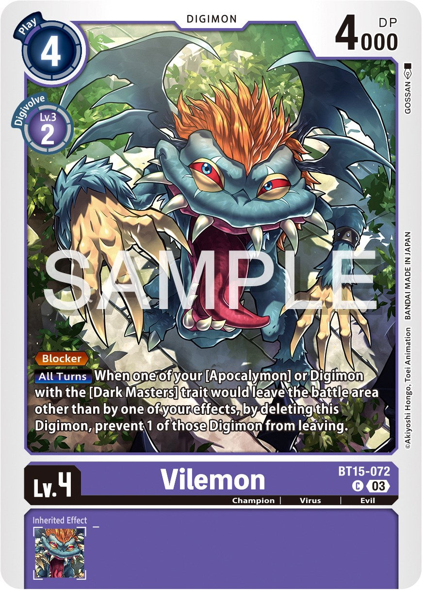 Vilemon [BT15-072] [Exceed Apocalypse] | Card Merchant Takapuna