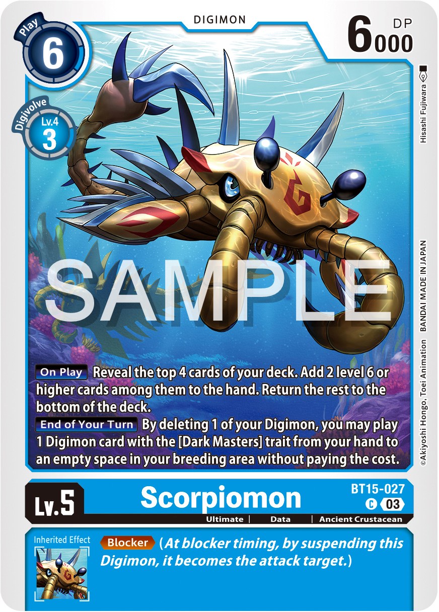 Scorpiomon [BT15-027] [Exceed Apocalypse] | Card Merchant Takapuna