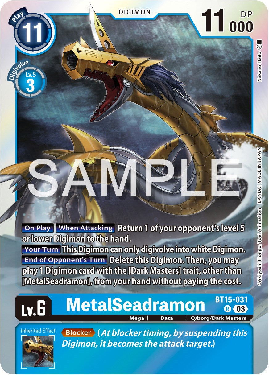 MetalSeadramon [BT15-031] [Exceed Apocalypse] | Card Merchant Takapuna