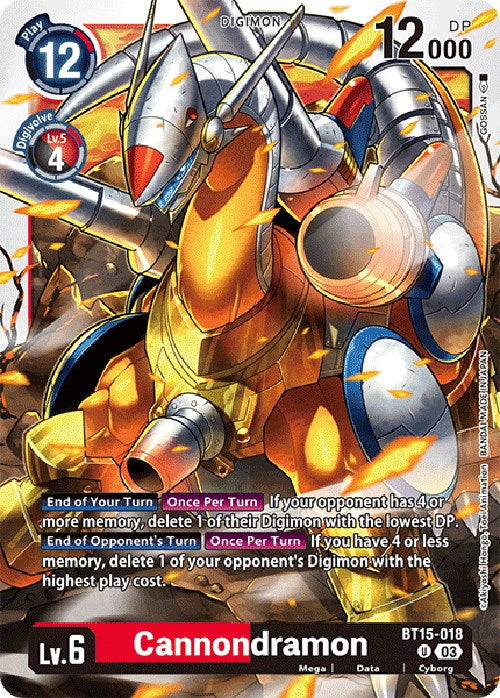 Cannondramon [BT15-018] [Exceed Apocalypse] | Card Merchant Takapuna