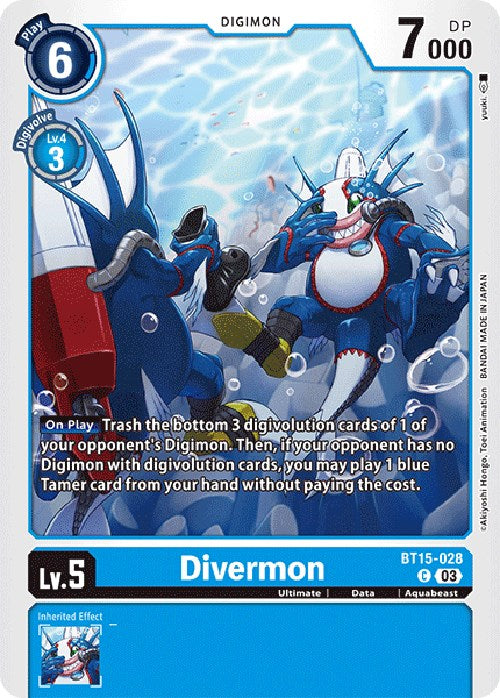 Divermon [BT15-028] [Exceed Apocalypse] | Card Merchant Takapuna