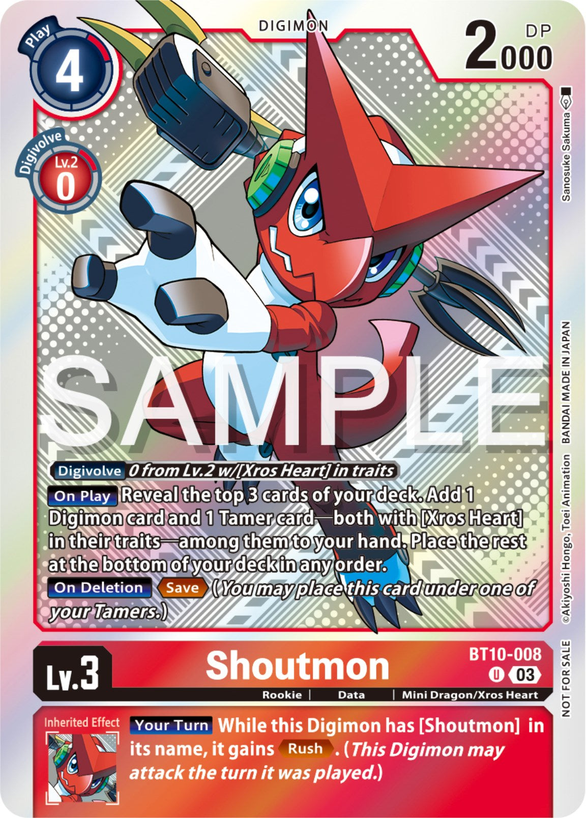 Shoutmon [BT10-008] (Exceed Apocalypse Pre-Release Winner) [Exceed Apocalypse Pre-Release Cards] | Card Merchant Takapuna