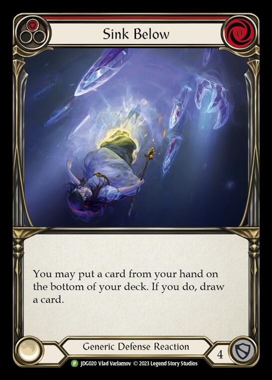 Sink Below (Red) [JDG020] (Promo)  Cold Foil | Card Merchant Takapuna