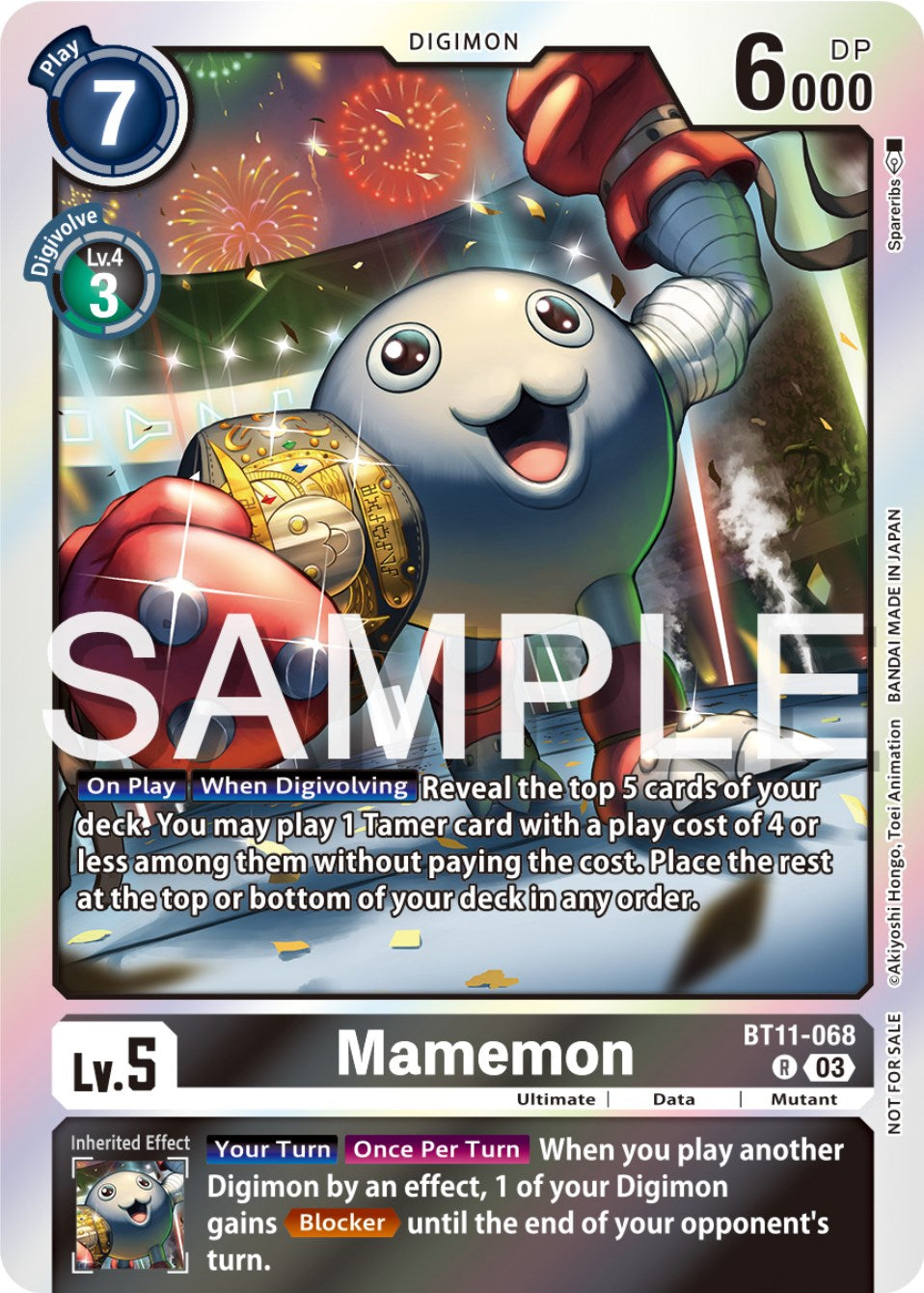 Mamemon [BT11-068] (Official Tournament Pack Vol.12) [Dimensional Phase Promos] | Card Merchant Takapuna