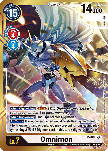 Omnimon [BT5-086] (Alternate Art - Sasasi) [Battle of Omni] | Card Merchant Takapuna