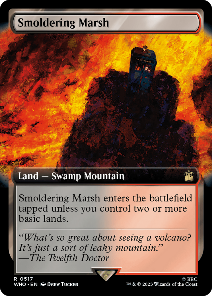 Smoldering Marsh (Extended Art) [Doctor Who] | Card Merchant Takapuna