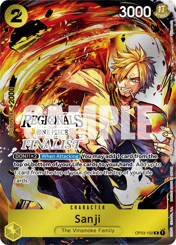 Sanji (Online Regional 2024) [Finalist] [One Piece Promotion Cards] | Card Merchant Takapuna