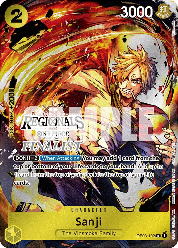 Sanji (Offline Regional 2024) [Finalist] [One Piece Promotion Cards] | Card Merchant Takapuna