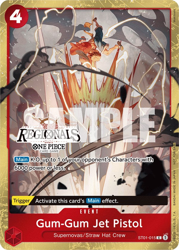 Gum-Gum Jet Pistol (Online Regional 2024) [Participant] [One Piece Promotion Cards] | Card Merchant Takapuna