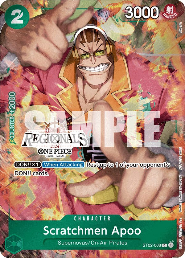 Scratchmen Apoo (Online Regional 2024) [Participant] [One Piece Promotion Cards] | Card Merchant Takapuna