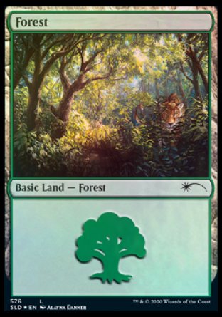 Forest (Cats) (576) [Secret Lair Drop Promos] | Card Merchant Takapuna