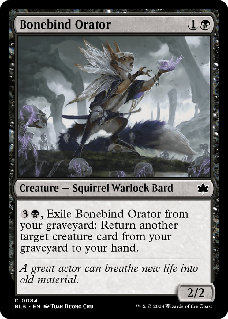 Bonebind Orator [Bloomburrow] | Card Merchant Takapuna