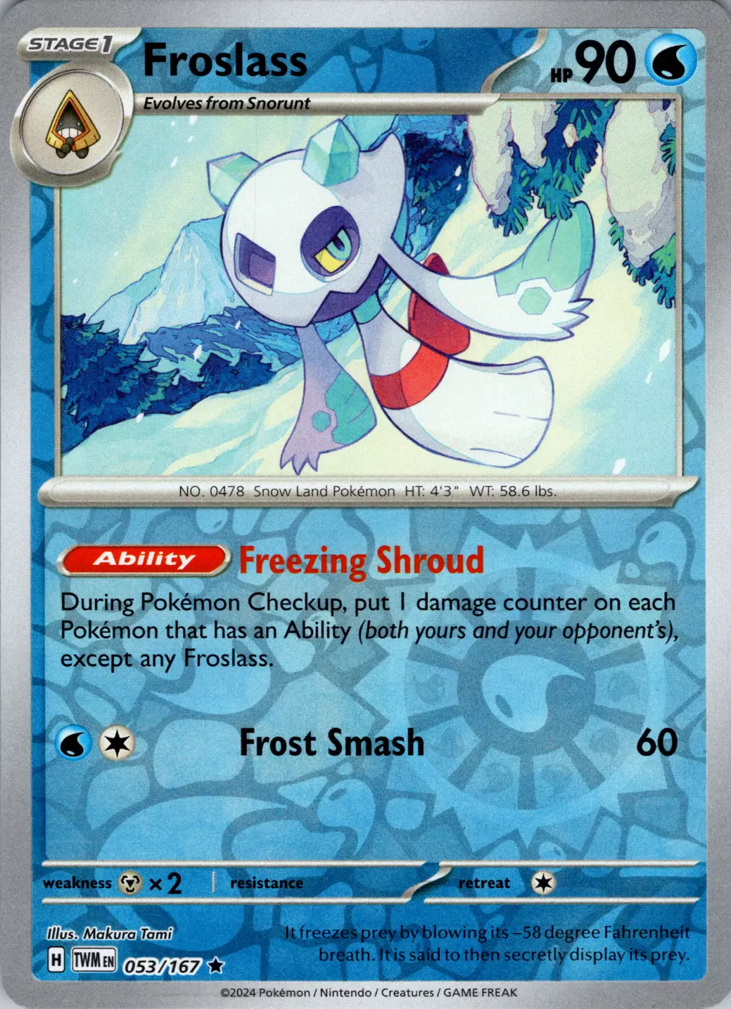 Froslass (053/167) [Scarlet & Violet: Twilight Masquerade] | Card Merchant Takapuna