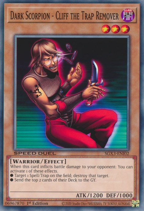 Dark Scorpion - Cliff the Trap Remover [SGX3-ENI02] Common | Card Merchant Takapuna