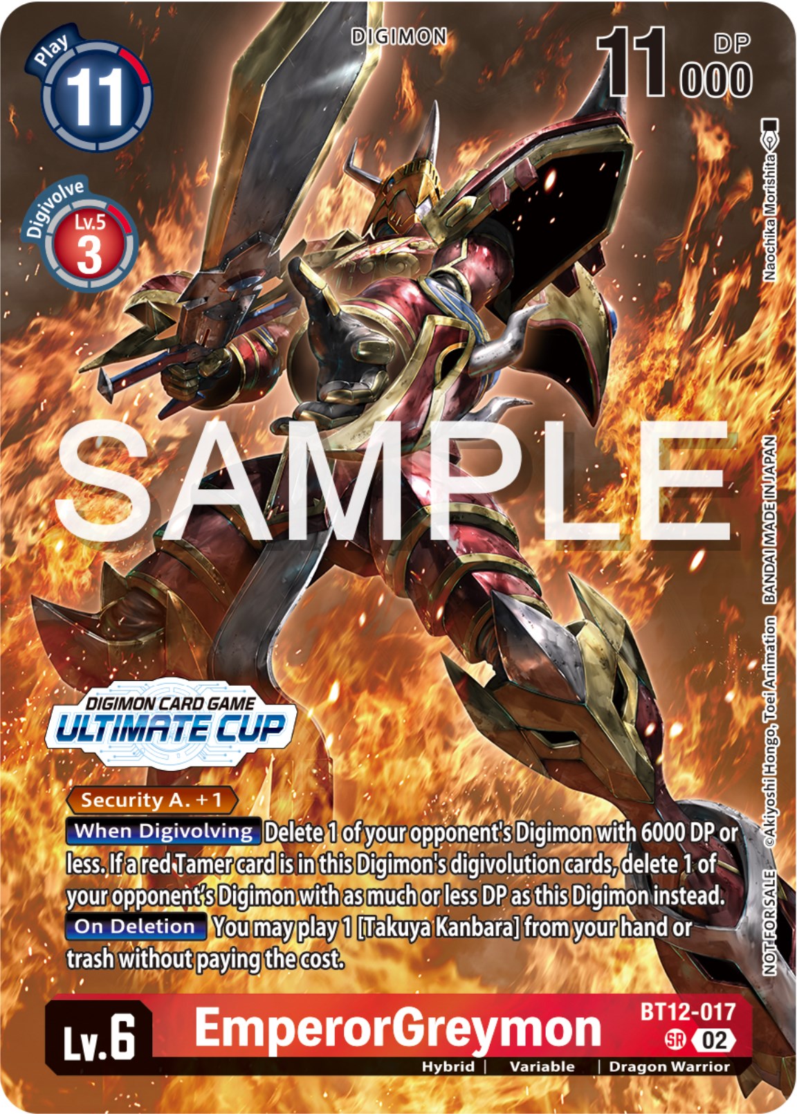 EmperorGreymon [BT12-017] (Ultimate Cup 2024) [Across Time Promos] | Card Merchant Takapuna