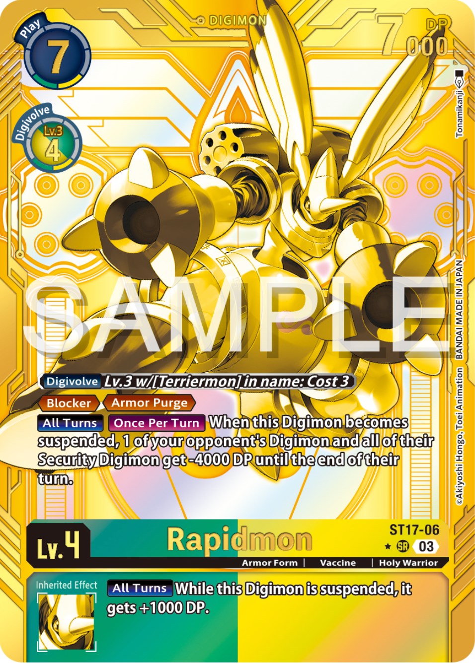 Rapidmon [ST17-06] (Gold) [Starter Deck: Double Typhoon Advanced Deck Set] | Card Merchant Takapuna