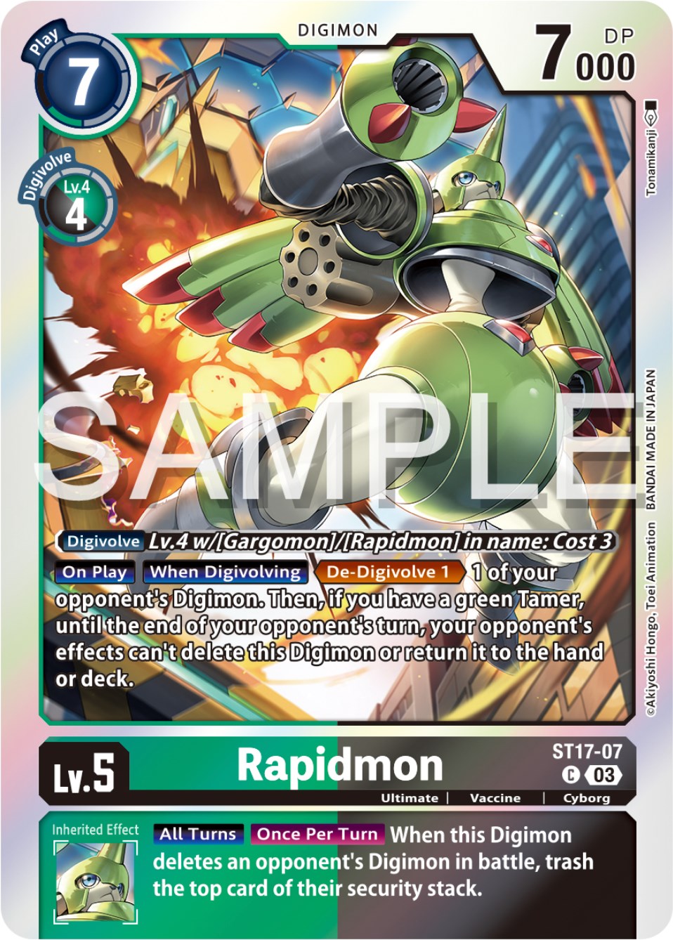 Rapidmon [ST17-07] [Starter Deck: Double Typhoon Advanced Deck Set] | Card Merchant Takapuna