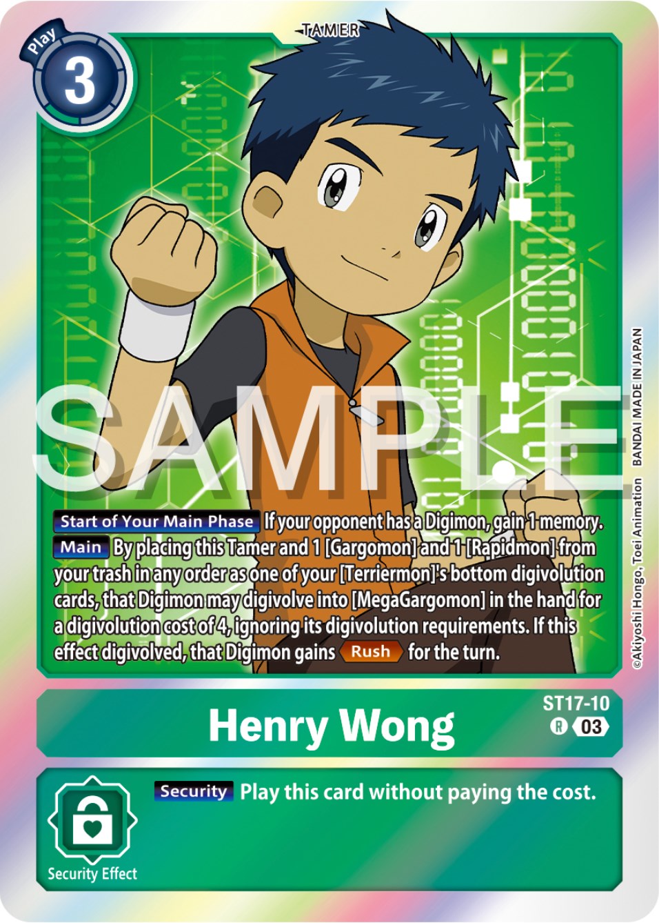 Henry Wong [ST17-10] [Starter Deck: Double Typhoon Advanced Deck Set] | Card Merchant Takapuna